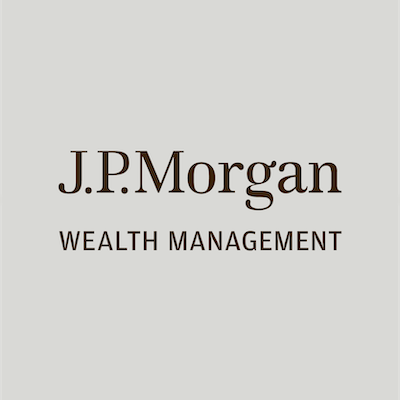 J.P. Morgan Wealth Management logo - brown typeface on light background